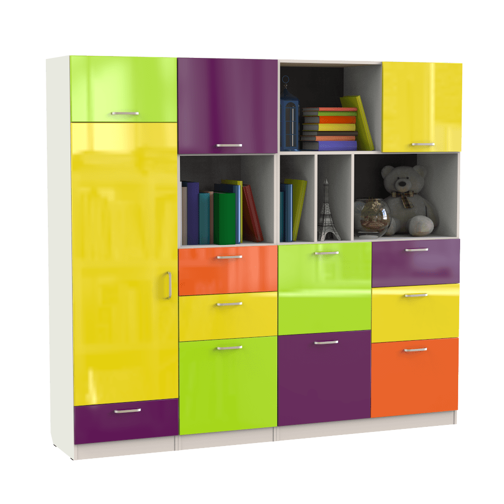 Шафа для зберігання засобів навчання (Стінка "Неон - 2") МЕБЛІ ТЕХНОСТИЛЬ